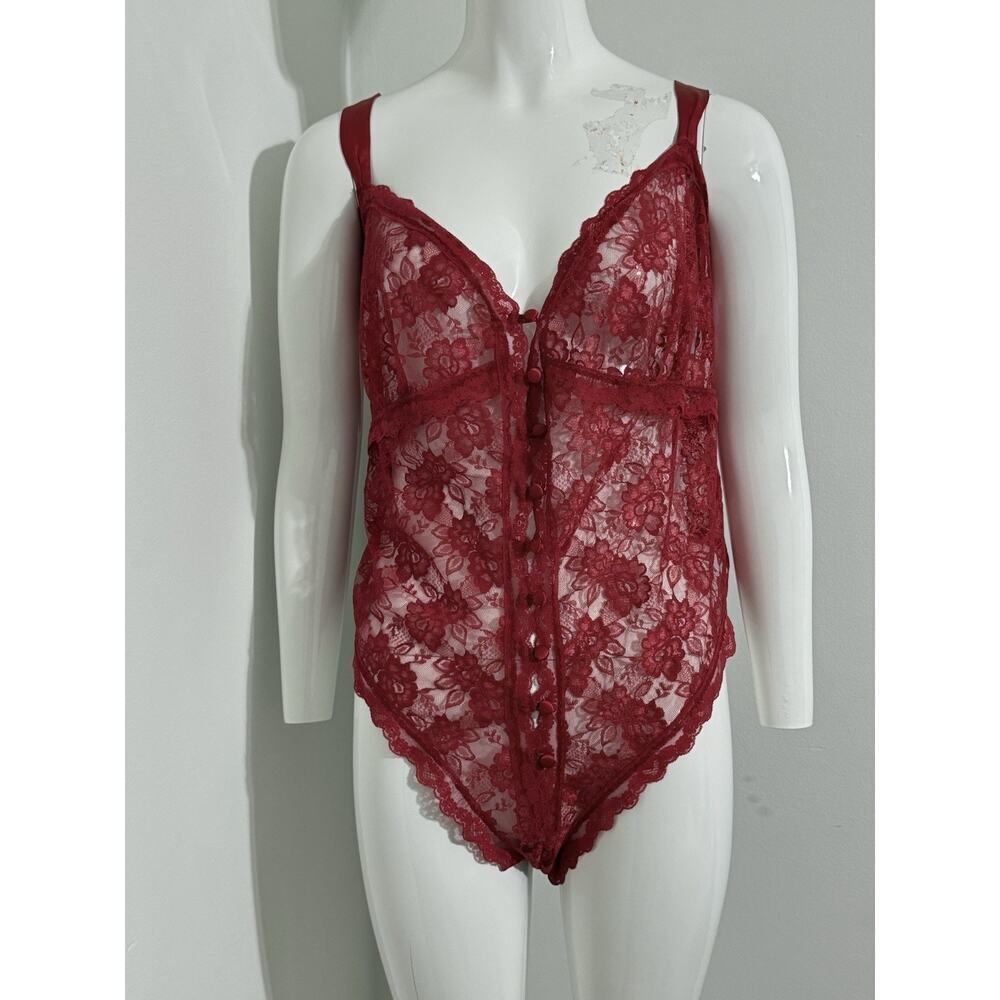 VTG Honor Intimates Women’s Size XXL Floral Lace Teddy Lingerie Nightie Bodysuit